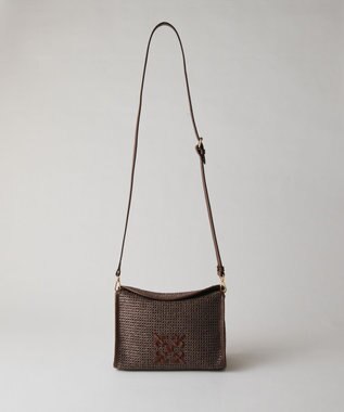 russet ナイロンラフィアショルダーバッグ(CE-1713) D.Brown