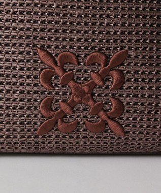 russet ナイロンラフィアショルダーバッグ(CE-1713) D.Brown