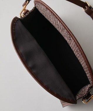 russet ナイロンラフィアショルダーバッグ(CE-1713) D.Brown