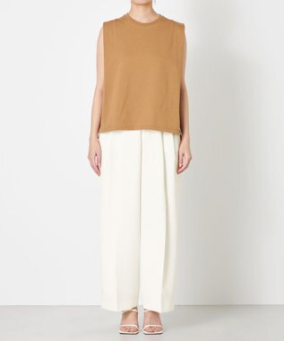 NAVE 【ReNAVE・洗える/接触冷感/UVケア】ファンクションＴ ノースリーブ キャメル系