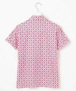 23区GOLF 【WOMEN】【吸水速乾/UVカット】アザミ小紋柄半袖ポロシャツ アイボリー系5