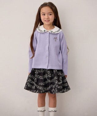 ANY KIDS まいにちスナップカーディガン ラベンダー