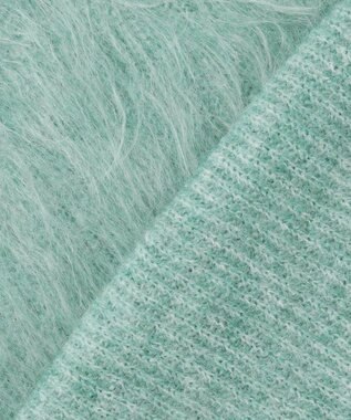 UNFILO L アルパカシャギー クルーネック プルオーバー グリーン