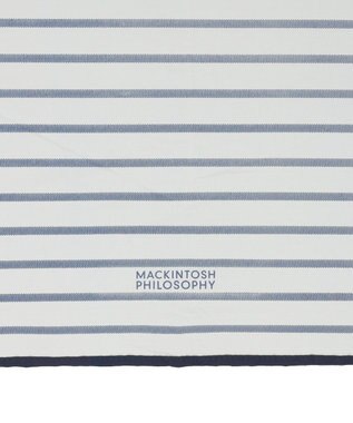 MOONBAT 【大きめ】マッキントッシュ フィロソフィー 晴雨兼用日傘 折りたたみ傘 ボーダー／遮光 遮熱 UV オフホワイト