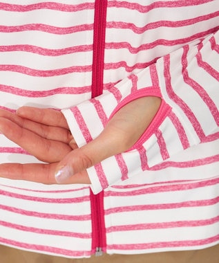 OP／FILA 【FILA】ボーダーUVウェア付水着４点 ピンク