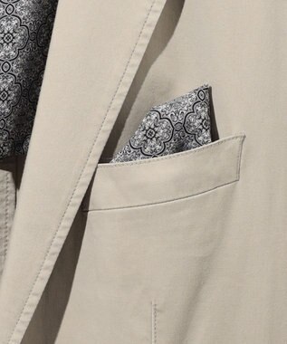 JOSEPH ABBOUD 【キングサイズ・ストレッチ/JAPANファブリック】ヴィンテージコットンストレッチ ジャケット ライトグレー系