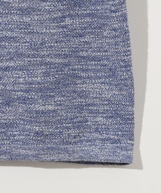 JOSEPH ABBOUD 【イタリア糸使用/軽い/洗える/サスティナブル】スラブギマ ニット シャツ サックスブルー系