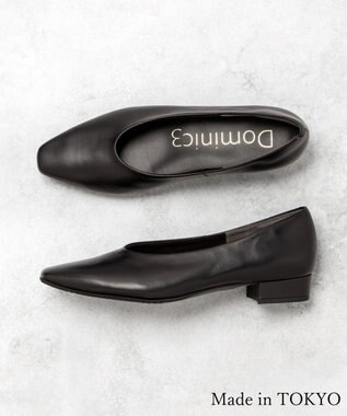 Dominic3 ディープカット レザーパンプス