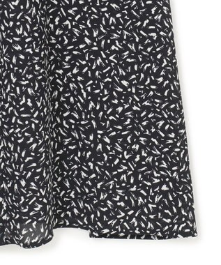 23区 L 【接触冷感/吸水速乾/洗える】ペインティングプリント ワンピース ネイビープリント