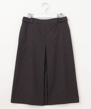 J.PRESS LADIES 【洗える】30/2 TR ドビー ガンクラブ ボックスプリーツ スカート グレー系3