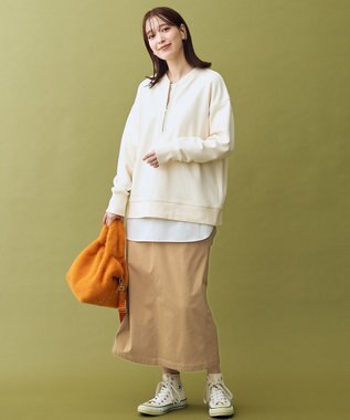 ANY ハーフジップスウェット エクリュ