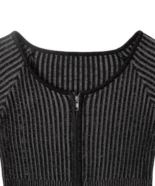 WEGO ダブルジップオフショルニットトップス ブラック