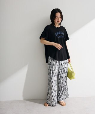 Green Parks シアーカットワイドパンツ White