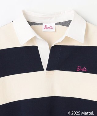 ANY 【Barbie(TM)】ラガーシャツ ネイビーボーダー