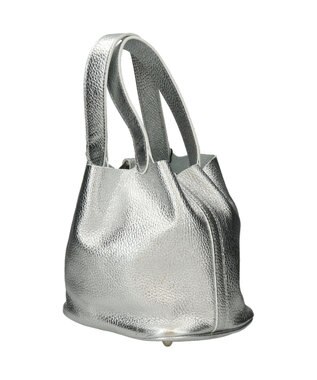 INTER-CHAUSSURES 【ANDREA CARDONE】メタリックレザーバケットバッグ シルバー