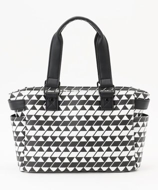 23区GOLF 【UNISEX】フラッグ総柄カートバッグ ブラック系5