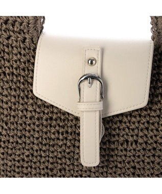 UNBILLION カシュカシュ cachecache / ベルトフラップクロッシェトート カゴバッグ GY