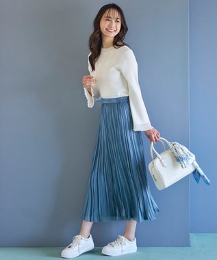 ANY SIS 【2WAY】チャーム付きスクエア ボストンバッグ アイボリー