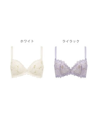 BRADELIS New York 【BRADELIS New York】ローズステップ２ブラ23S1 育乳補整 ふんわり寄せて脇まですっきりする補整ブラ ライラック