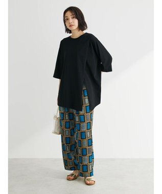 Green Parks アシメトリーデザインチュニック Black