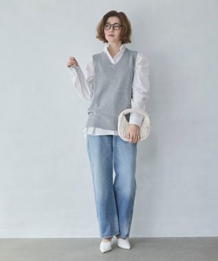 WEGO 【2026春夏】ベーシックニットベスト 杢グレー