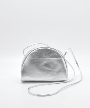 blancle メタリックレザー ハーフサークルショルダー SILVER