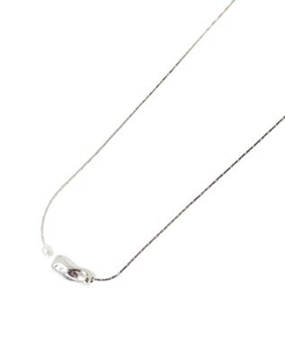 AMERICAN HOLIC メタルパールトップネックレス Silver