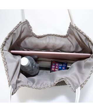 UNBILLION カシュカシュ cachecache / ベルトフラップクロッシェトート カゴバッグ GY