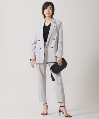 ICB 【洗える】 シンセティックフルニードル クルーネックプルオーバー ブラック系