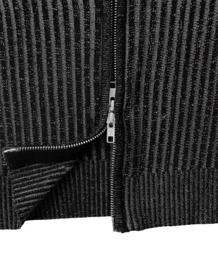 WEGO ダブルジップオフショルニットトップス ブラック