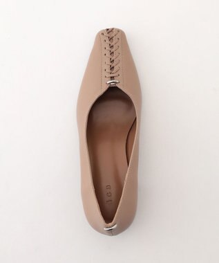 ICB レースアップパンプス アプリコットベージュ