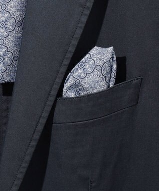 JOSEPH ABBOUD 【キングサイズ・ストレッチ/JAPANファブリック】ヴィンテージコットンストレッチ ジャケット ネイビー系