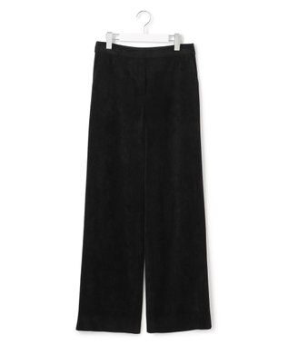 ICB L 【洗える】 ラッセルライトピケ ストレートパンツ ブラック系