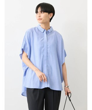 AMERICAN HOLIC サラックールフレンチスリーブシャツ Stripe Navy