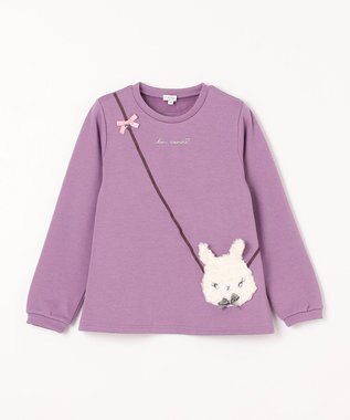 ANY KIDS 裏シャギー ポシェット トレーナー ラベンダー×アルパカ