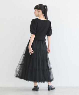 earth music&ecology チュールバルーンスカート Black