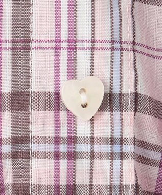 ANY KIDS チェックドッキングワンピース ピンク