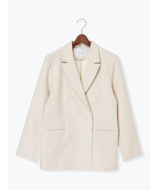 Te chichi リネンMIXロングスリーブジャケット アイボリー