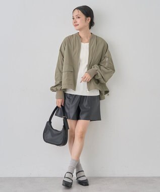 earth music&ecology パール＆ビジュースリーブプルオーバー Ivory