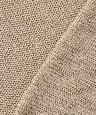 自由区 リネンミドルゲージプルオーバー ニット ベージュラメ