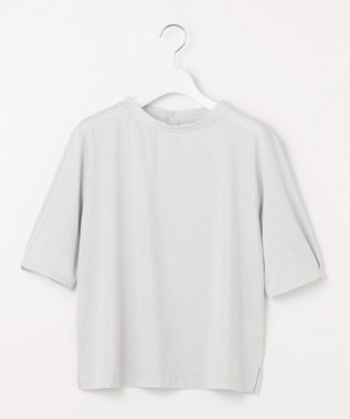 J.PRESS LADIES 【洗える・接触冷感・UVカット】ラメ天竺 カットソー シルバー系