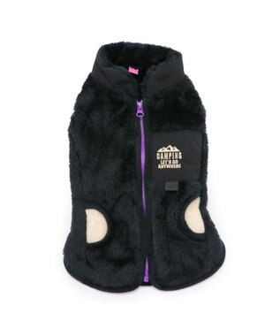 PET PARADISE ペットパラダイス 背開き ベスト 刺繍 中型犬 大型犬 黒