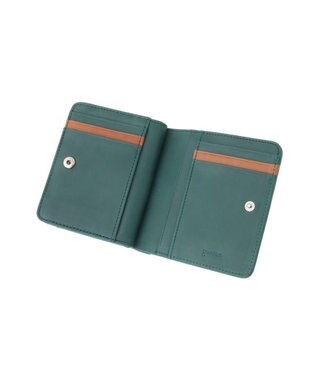 genten ピア L字ファスナー2つ折り財布 ブルーグリーン