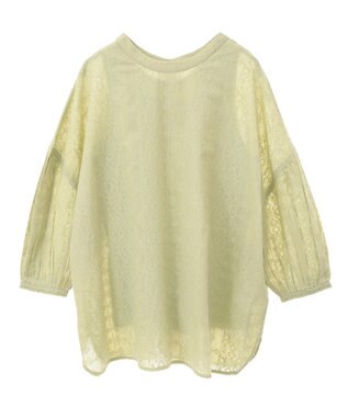 Green Parks Ｉ　ＳＥＴ２点　刺繍ブラウス＋タンクトップ Lime Green