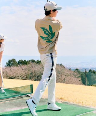 PW CIRCULUS 【MEN】DOVE グラフィックモックT ゴルフ ベージュ系