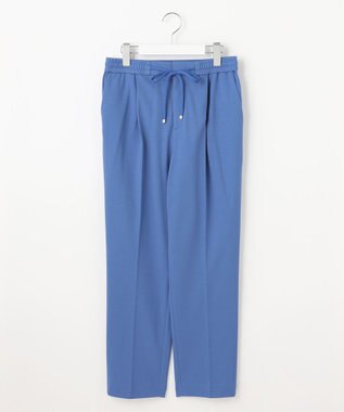 【洗える】ライトフィールジャージータックテーパード パンツ