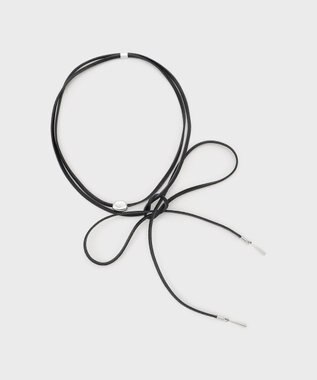 GRACE CONTINENTAL レザーロングチョーカー ブラック