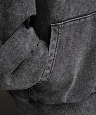 WEGO 【25年秋冬新作】ファーフードBIGZIPパーカー スミクロ