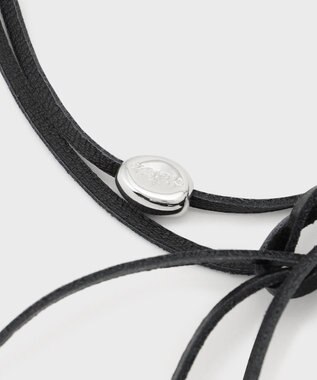 GRACE CONTINENTAL レザーロングチョーカー ブラック