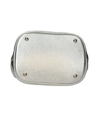 INTER-CHAUSSURES 【ANDREA CARDONE】メタリックレザーバケットバッグ シルバー